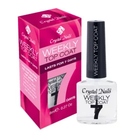 Crystal Nails Weekly Top Coat fedőlakk - 8ml