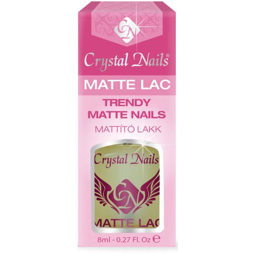 Crystal Nails Matt Top Coat - mattító színtelen fedőlakk 8ml