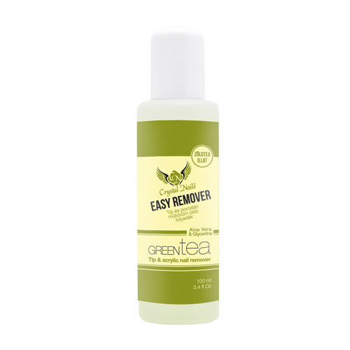 Illatos Crystal Nails tip-, porcelán és CrystaLac oldó -100ml zöld tea