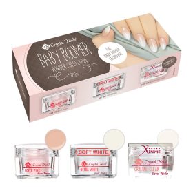 Crystal Nails Baby Boomer porcelán készlet - 3x25ml