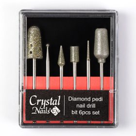   Crystal Nails Pedikűr gyémánt frézer fej - Hat darabos készlet