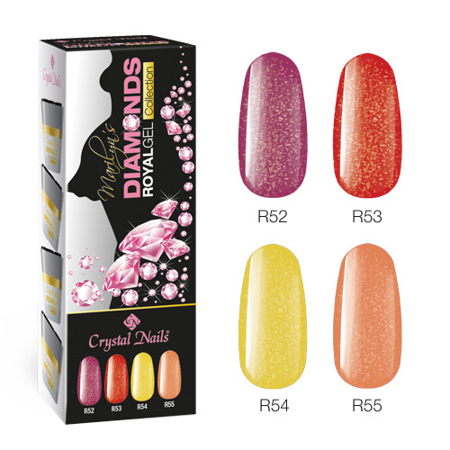 Marilyn's Diamonds Crystal Nails Royal Gel készlet - 4x4.5ml