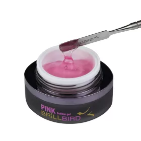   BrillBird PINK GEL – GLASSY – üveghatású RÓZSASZÍN MŰKÖRÖM ÉPÍTŐZSELÉ 50ml TF