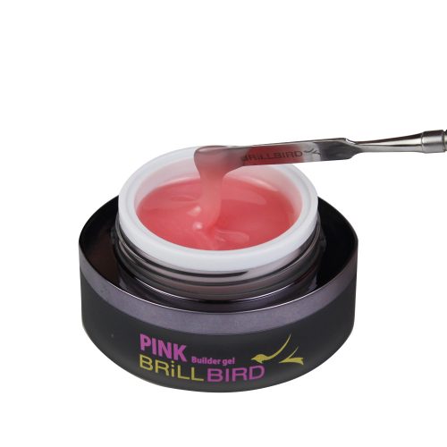 BrillBird Pink Gel - Milky tejes pink - enyhén fedő rózsaszín műköröm építő zselé 5ml