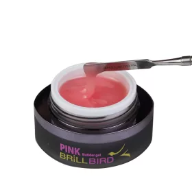   BrillBird Pink Gel - Milky tejes pink - enyhén fedő rózsaszín műköröm építőzselé 50ml TF