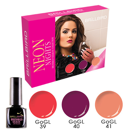 BrillBird Neon Nights Brush &Go Gel&Lac Collection