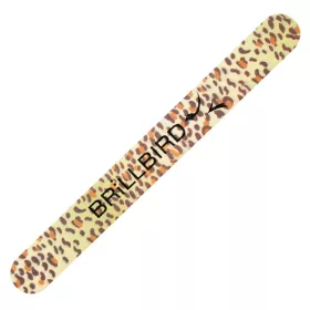 BrillBird Leopárd mintás reszelő, manikűrhöz #180/240