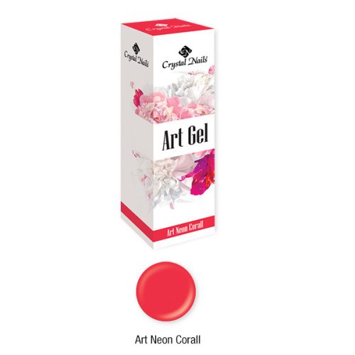 Crystal Nails Art Gel sűrű festőzselé - Art Neon Coral (5ml)