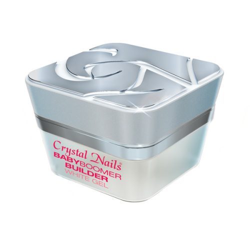 Crystal Nails BabyBoomer - white építőzselé - 5 ml