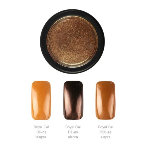 Crystal Nails ChroMirror króm pigmentpor Brown