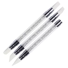 Crystal Nails Strasszköves szilikon ecset szett