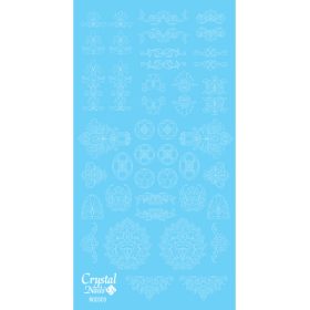 Crystal Nails Színező alap matrica - Rococo Fehér