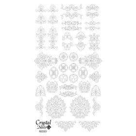 Crystal Nails Színező alap matrica - Rococo Fekete