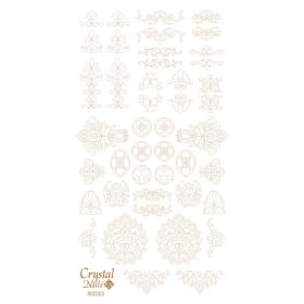 Crystal Nails Színező alap matrica - Rococo Arany