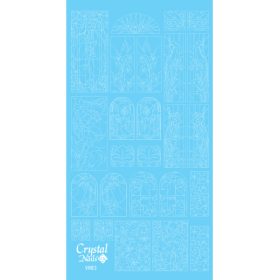 Crystal Nails Színező alap matrica - Vines Fehér