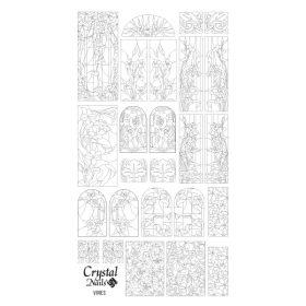 Crystal Nails Színező alap matrica - Vines Fekete