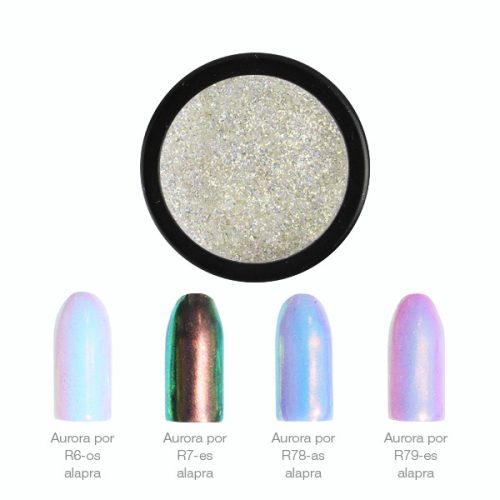 Crystal Nails ChroMirror króm pigmentpor - Aurora