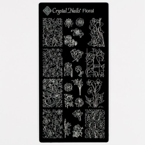 Egyedi Crystal Nails körömnyomda lemez - Floral