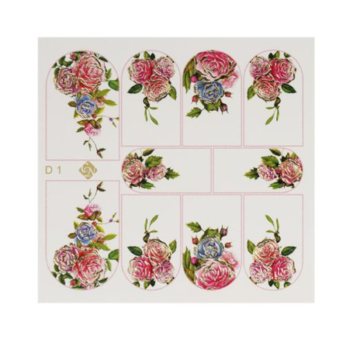 Crystal Nails Decoupage matrica - D1