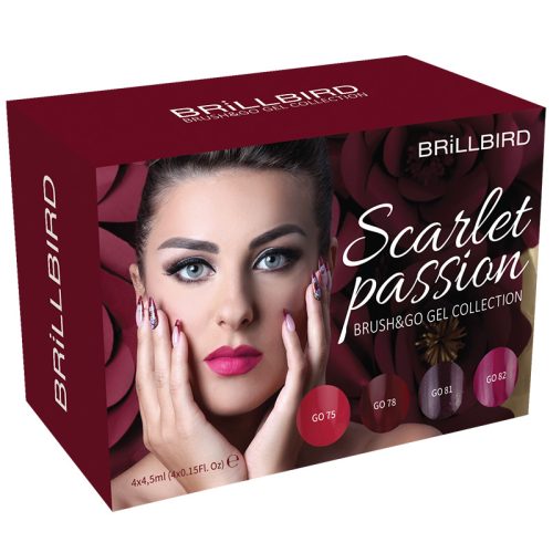 BrillBird Scarlet Passion Brush&Go Gel Készlet