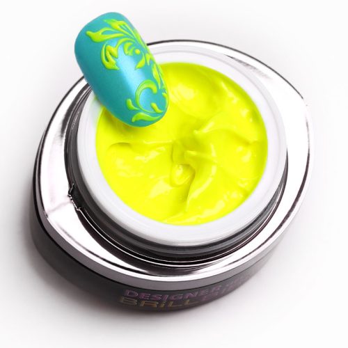 BrillBird Designer Gel 13 - neon sárga festőzselé (neon yellow) 4,5ML