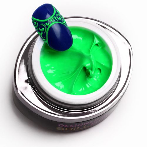 BrillBird Designer Gel 14 - neon zöld festőzselé (neon green) 4,5ML