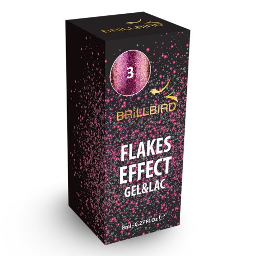 BrillBird Flakes Effect Gel&Lac 3 (8ml)