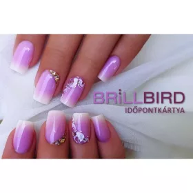 BrillBird Időpontkártya Köröm/Fehér díszes 2017/9