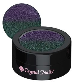 Crystal Nails ChroMirror króm pigmentpor - Tiger Eye Green