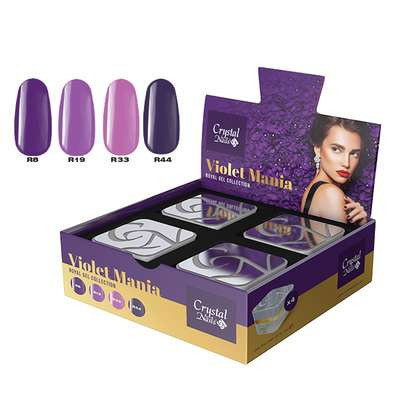 Violet Mania Crystal Nails Royal Gel készlet - 4x4,5ml