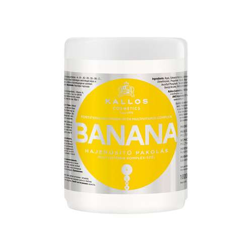 Kallos KJMN Banán Hajerősítő pakolás multivitamin komplex-szel 1000ml