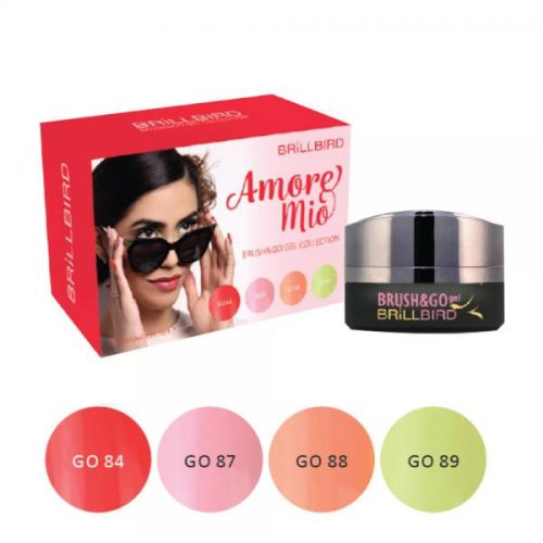 AMORE MIO BrillBird Brush&Go színes zselé KÉSZLET