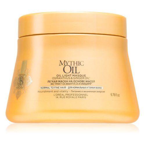 L’Oréal Professionnel Mythic Oil gyengéd olajos maszk normál és vékonyszálú hajra 200ml