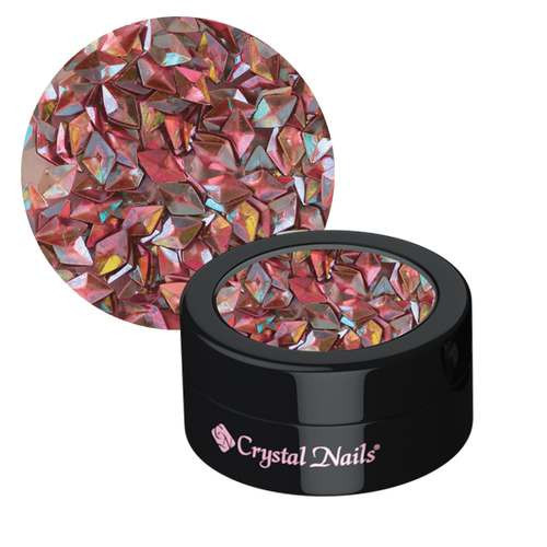 Crystal Nails 3D rombusz díszítő flitter - Peach 