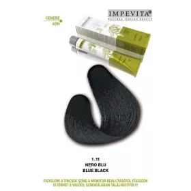   Impevita Vegán, Ammónia-PPD-rezorcin mentes krémhajfesték 100ml 1.11 Kékes Fekete 
