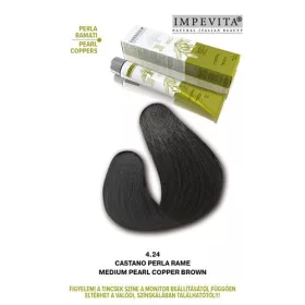   Impevita Vegán, Ammónia-PPD-rezorcin mentes krémhajfesték 100ml 4.24 Középbarna Gyöngyház Réz 