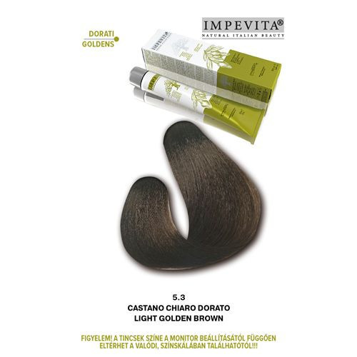 Imperity Impevita Vegán, Ammónia-PPD-rezorcin mentes krémhajfesték 100ml 5.3 Világosbarna Arany 