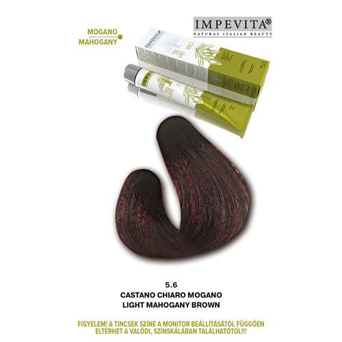 Imperity Impevita Vegán, Ammónia-PPD-rezorcin mentes krémhajfesték 100ml 5.6 Világosbarna Mahagóni 
