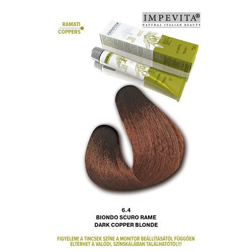 Imperity Impevita Vegán, Ammónia-PPD-rezorcin mentes krémhajfesték 100ml 6.4 Sötétszőke Réz 
