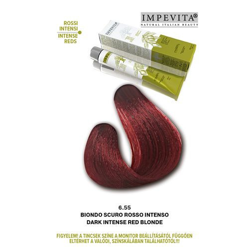 Imperity Impevita Vegán, Ammónia-PPD-rezorcin mentes krémhajfesték 100ml 6.55 Sötétszőke Intenzív Vörös 