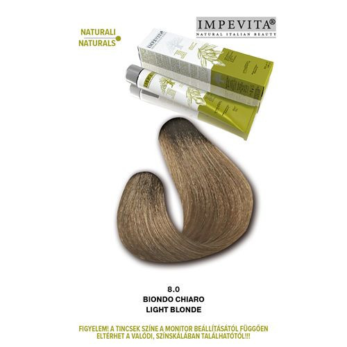 Imperity Impevita Vegán, Ammónia-PPD-rezorcin mentes krémhajfesték 100ml 8.0 Világos Szőke 