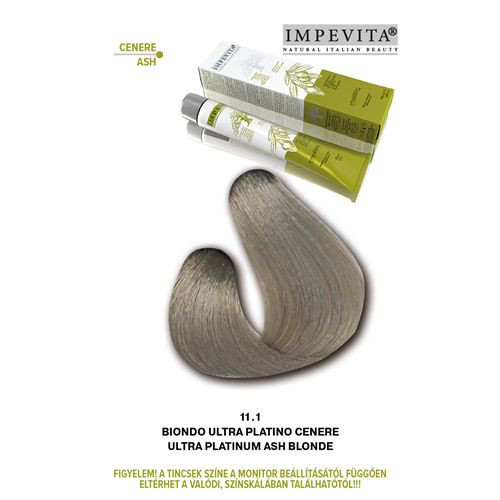 Imperity Impevita Vegán, Ammónia-PPD-rezorcin mentes krémhajfesték 100ml 11.1 Platina Szőke Hamvas 