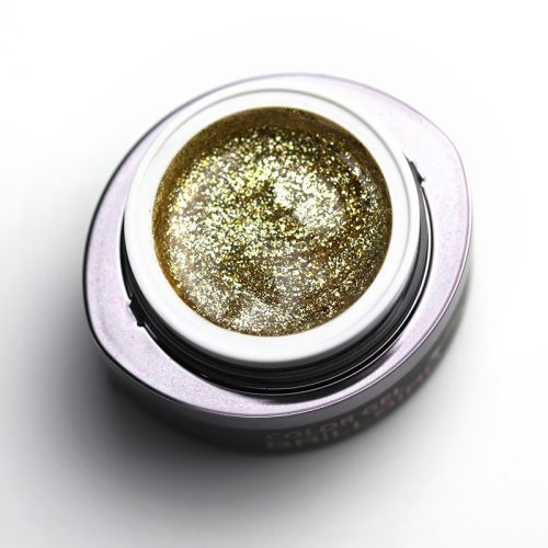 BrillBird Glamour Gel 12 csillogó arany színes zselé 5ml