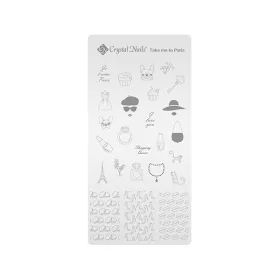 Egyedi Crystal Nails Körömnyomda lemez - Take me to Paris 