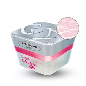 Crystal Nails Bubblegum color gel - White 3ml TF