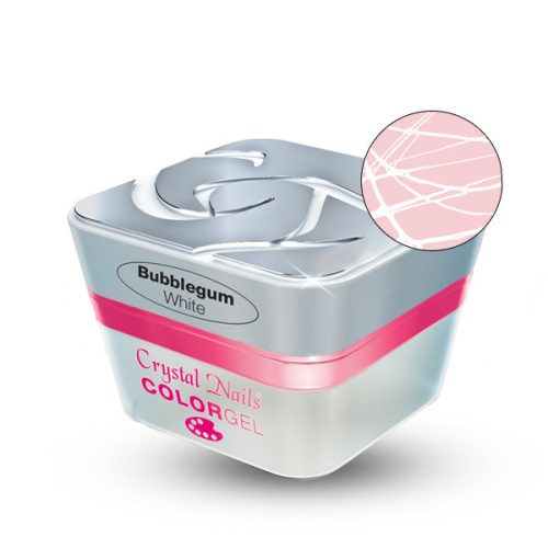 Crystal Nails Bubblegum color gel - White 3ml