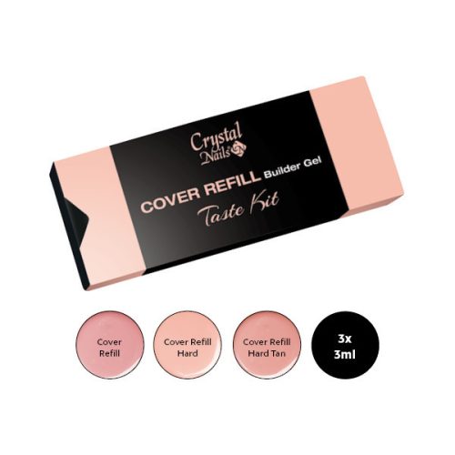 Crystal Nails Cover Refill Builder Gel Taste kit