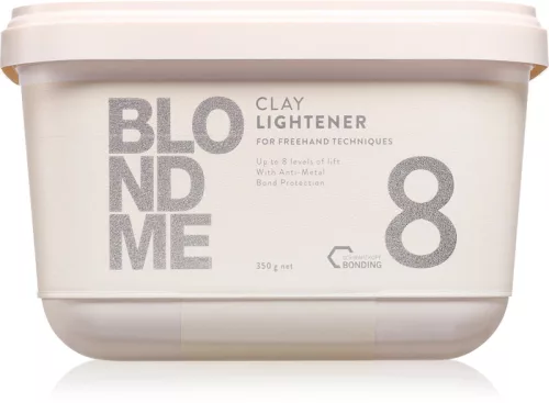 Schwarzkopf BLONDME Clay Lightener prémium világosító, agyaggal 350g