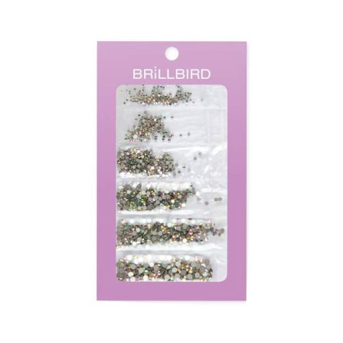 BrillBird Strasszkő Mix 6 méretben - Crystal AB