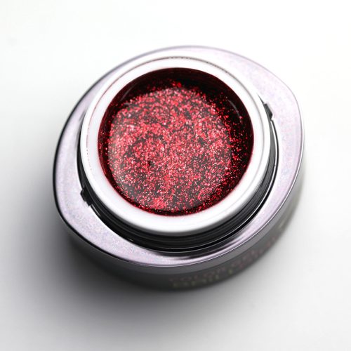 BrillBird Glamour Gel 13 csillogó piros színes zselé 5ml